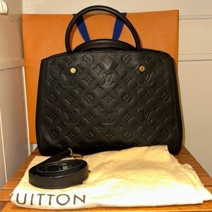Louis Vuitton Montaigne MM Noir Empreinte Handbag